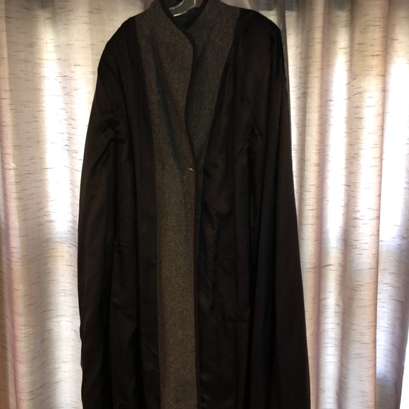 Vintage Plus Size 100% Wool Herringbone Cape - Picture 6 of 9